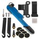 thumbnail image 1 of Bomba de aire manual de 41 cm con manómetro y accesorios en azul, ideal para bicicletas, ligera y potente. Incluye parches sin pegamento, aguja de balón, soporte de montaje y más. ¡Solución rápida, 1 of 7