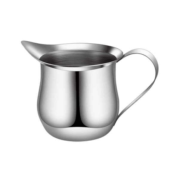 Beautynvta Milk Frothing Pitcher, Stainless Steel Small Bell-Shaped Creamer, Mini Coffee Jug for Latte Art Pitcher, 2.8"