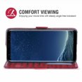 thumbnail image 3 of Case for Samsung Galaxy S8, Mobile Phone Case with Card Holder, Stand Flip Protective Cover - Red, 3 of 7