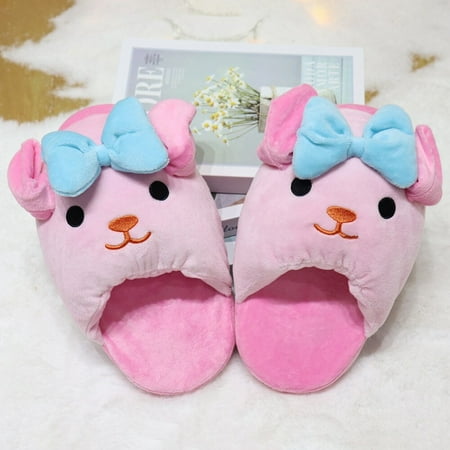 

Men Ladies Padded Cotton Slippers Comfortable Home Shoes——Mei Mei Rabbit Ears Will Move || 28Cm (39-43 Yards)