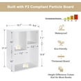 thumbnail image 6 of VECELO 3 Cubes Bookcase Set of 2, Modern 2-Tier Storage Organizer, Freestanding Wood Bookshelf for Home Office Study Living Room, White, 6 of 6