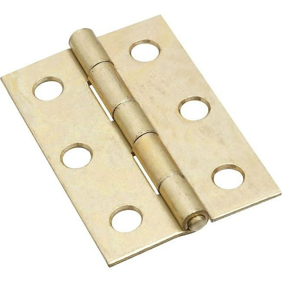 2.5 in. Non-Removable Pin Hinge, Brass - Pack of 2