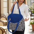 thumbnail image 3 of Pzuqiu Zebra Print Large Capacity Quilted Tote Bag for Women Trendy Casual Puffer Work Tote Bag Lightweight Soft Carryall Handbag for Travel Shopping Everyday Daily Use, 3 of 7