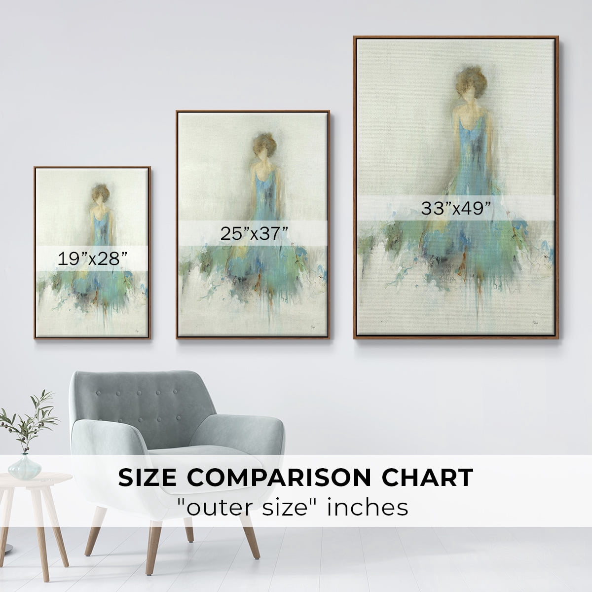 Reflection on You Framed Premium Gallery Wrapped Canvas - Ready to Hang - 17 x 25 - Walnut Floating Frame