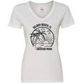thumbnail image 3 of Inktastic Summer Vacation Mode Delray Beach Florida Women's V-Neck T-Shirt, 3 of 5
