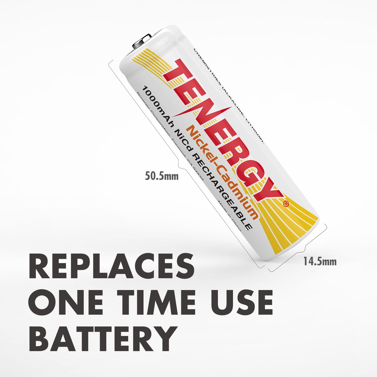 Tenergy NiCD AA 1.2V 1000mAh Rechargeable Battery, 24 pack, for Solar/Garden Lights