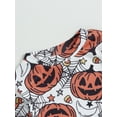 thumbnail image 5 of GXFC Infant Baby Boys Girls Halloween Romper Newborn Long Sleeve Pumpkin Print One Piece Jumpsuit Cute Halloween Bodysuit Costume 0-18M, 5 of 8