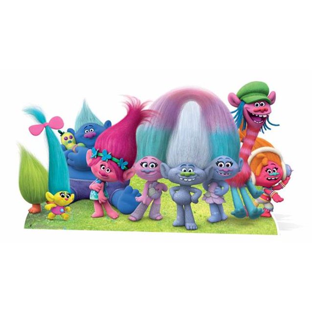 Groupe de Trolls Découpe Carton Debout