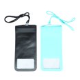 thumbnail image 1 of Bolsa impermeable para teléfono con pantalla táctil, a prueba de polvo, funda protectora subacuática para teléfono móvil con ventana para cámara para buceo, 2 unidades, 1 of 15