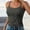 Grey, variant on Women'S Tanks Camis Spaghetti Strap Neck Ribbed Tank Tops Slim Fitted Camisole Basic Sleeveless Layering Shirts Red M