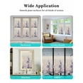 thumbnail image 6 of Window Privacy Film Watercolor Lavender Stained Glass Window Film Decorative Sun Block Window Cover Country Spring Field Leaf Wildflower Window Clings Static Adhesive Sticker for Bathroom 35.4"x78.7", 6 of 7