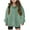 Green, variant on Lmnyox Girl's Oversized Sweatshirts Long Sleeve Casual Hoodies Fall Winter V Neck Comfy Hooded Pullover Fashion Tops