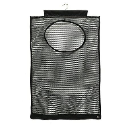 Wall Mounted Hanging Laundry Hamper Bag Dirty Pocket Mesh Grid Wall Mounted Hanging Laundry Hamper Bag Dirty Pocket Mesh Grid Perspective Storage