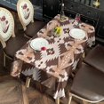 thumbnail image 2 of Brown Geometric Boho Pattern Rectangle Tablecloth 60"x120",Waterproof Polyester Rectangle Table Cloth, Wipeable Spillproof Polyester Tablecloth for Dining, Camping, Indoor and Outdoor, 2 of 6