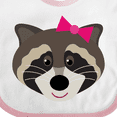 thumbnail image 4 of Inktastic Raccoon Girl Animal Girls Baby Bib, 4 of 4