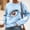 A1197 Light Blue, variant on Football Graphic Sweatshirt for Women Heart Pattern Sports Crewneck Long Sleeve Pullover Loose Fit Casual Sporty Style Clothes Game Day Top