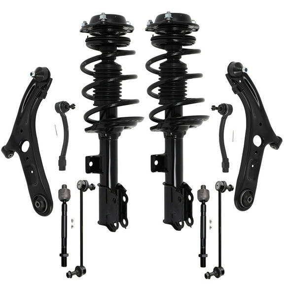SCITOO Strut Shock for 2011-2016 for Hyundai Elantra Front Complete Struts Assembly Control Arm and Ball Joint Assembly Stabilizer Bar Link Kit Tie Rod End - 10pcs