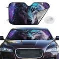 thumbnail image 2 of Kdxio Purple Sky Wolf Print Windshield Sun Shade,UV Rays and Sun Heat Protection,Sunshade for Car Windshield,Car Shade Front Windshield - Medium, 2 of 5