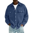 thumbnail image 2 of Top Abrigo Hombres Color Sólido Manga Larga Botón Cuello Moda Casual Verano Al Aire Libre Diario, 2 of 7