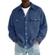 thumbnail image 2 of Top Abrigo Hombres Color Sólido Manga Larga Botón Cuello Moda Casual Verano Al Aire Libre Diario, 2 of 7