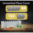 thumbnail image 4 of Minizfigs 265 Pieces Light Gray Masonry Profile Bricks Set Building Blocks for Bulk Brick Wall Parts and Pieces City Castle Medieval Compatible with Major Building Toy Brands Including Lego, 4 of 9