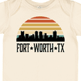 thumbnail image 4 of Inktastic Fort Worth Texas Skyline Retro Boys or Girls Baby Bodysuit, 4 of 5