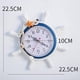 thumbnail image 3 of Reloj de pared para jardín al aire libre con volante de barco de madera de estilo mediterráneo, reloj de pared para decoración del hogar de 4 pulgadas, decoración grande para exteriores, 3 of 5