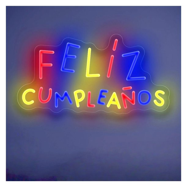 Letrero De Neón Feliz Cumpleanos Con Luz LED Regulable Por USB Para Decoración De Pared De Dormitorio, Sala De Estar, Bar, 40.6cmx21.3cm