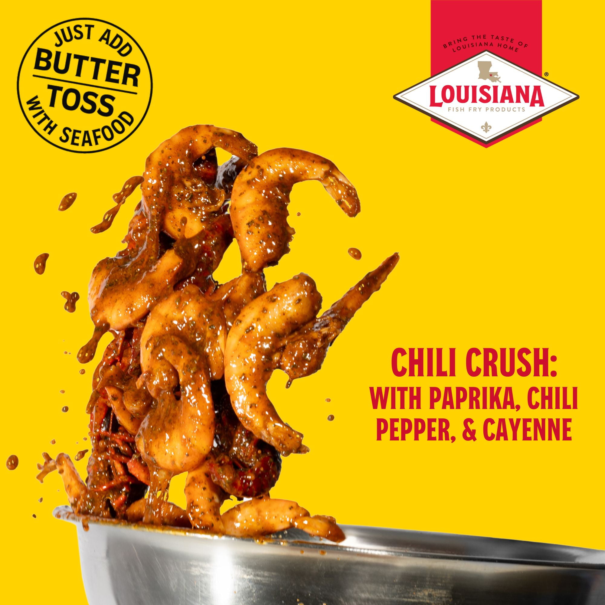 Louisiana Fish Fry Cajun Drip Chili Crush Butter Seasoning Mix, 2 oz Bag