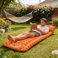 thumbnail image 5 of Step-On Self-Inflating Sleeping Pad With Built-In Foot Pump - Portable Camping Mattress 76x27x3.1in Waterproof Outdoor Nap Cushion For Backpacking Hiking Travel 4 Colors, 5 of 6
