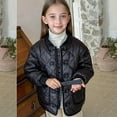 thumbnail image 4 of Kids Winter Jackets No Hood Thick Quilted Puffer Coat with Pockets for Boys Girls 3-15 Years Warm Outerwear (3-4 Years, Black), 4 of 7