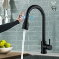 thumbnail image 2 of Automatic Touch Sensor Kitchen Faucet with Pull Down Sprayer Black Sink Mixer, 2 of 10