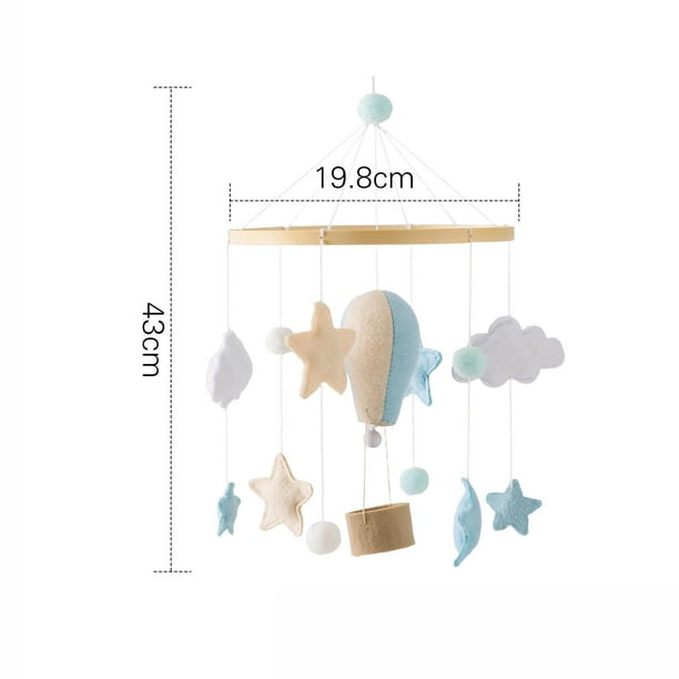 Milaget Baby Room Ceiling Wind Chime Felt Ball Hanging Decoration Montessori Pendant Toy Style B Other Optional