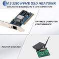 thumbnail image 5 of Uxcell M.2 2280 Nvme SSD Heatsink, Radiator Cooler Aluminum Heat Sink Cooling Fin with Thermal Pad/Tape/Rubber Ring Black 70x22x6mm 1, 5 of 7