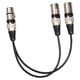 thumbnail image 2 of Cable divisor de micrófono balanceado de 1 XLR hembra a 2 XLR macho de alta resistencia en Y Negro, 2 of 9
