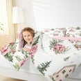 thumbnail image 5 of Manfei Santa Claus Christmas Bedding Comforter Set for Child, Pink Rose Flower Twin Comforter Sets, Princess Castle Reversible Bedding Set, Breathable Home Decor, 2pcs, 5 of 9