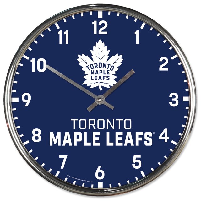 Horloge Ronde Style Mural Toronto Maple Leafs Chrome