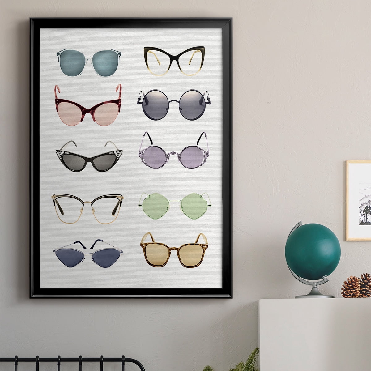 Vintage Glasses I Premium Classic Framed Print - Ready to Hang