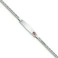 thumbnail image 1 of Sterling Silver Rhod-plated Children's Medical ID Bracelet w/Anchor 6 Inch "Bracelets, 1 of 3