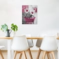 thumbnail image 3 of Farmhouse Daisy Flower Wall Art Country Pink Floral in Bathtub Wall Art Bedroom Grey and White Abstract Geometric Canvas Art Wall Decor for Living Room Bathroom Bedroom Decor,16L X 12W inches, 3 of 6