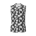 thumbnail image 6 of Lsque Tulips Flowers Print Men's Cotton Blend Sleeveless Muscle Shirts (S-3XL)- Moisture Wicking, Odor Protection, UPF 30+,Small, 6 of 8