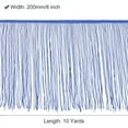 thumbnail image 2 of Uxcell 10 Yards 8 Inch Chainette Fringe Trim Tassel Sewing Trim for Clothes, Blue, 2 of 6
