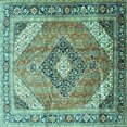 thumbnail image 1 of Ahgly Company Indoor Square Persian Turquoise Blue Traditional Area Rugs, 4' Square, 1 of 4