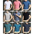 thumbnail image 4 of Precio Camisa polo de seda de hielo Camiseta de manga corta con solapa suelta de verano para hombre Camiseta de negocios de secado rápido, 4 of 5