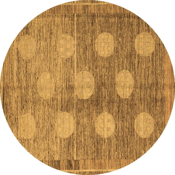 Ahgly Company Indoor Round Oriental Brown Modern Area Rugs, 8' Round