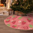 thumbnail image 5 of Sikiie Strawberry Floral Nativity Christmas Tree Skirt, Jesus Christian Winter Holiday Tree Mat Decoration(30-48IN)48", 5 of 6