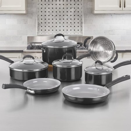 

11-Piece Set Nonstick Cookware Black