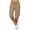 Khaki, variant on Womens Capri Pants,Capri Pants for Women Summer Solid Color Capri Joggers with Pockets High Wasit Drawstring Casual Capris