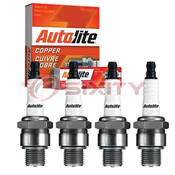 4 pc Autolite 2872 Copper Core Spark Plugs for 6002 702 833 AVKOD V40FFK Ignition Wire Secondary