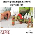 thumbnail image 7 of The Army Painter Lava Orange Warpaint - Acrylic Non-Toxic Heavily Pigmented Water Based Paint 18ml, 7 of 7